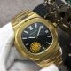 Perfect Fake Patek Philippe Nautilus 5711 Price - Black Face All Gold Band 40 MM 9015 Watch  (9)_th.jpg